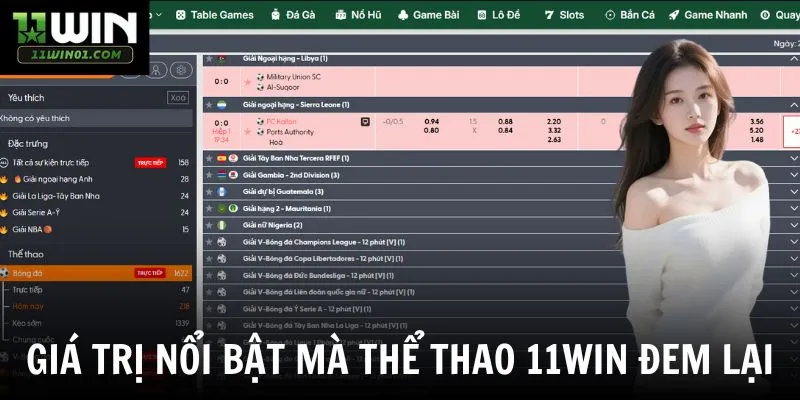 Giá trị nổi bật mà thể thao 11win đem lại 