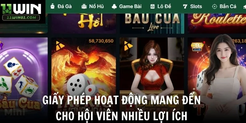 Giấy phép hoạt động mang đến cho hội viên nhiều lợi ích 