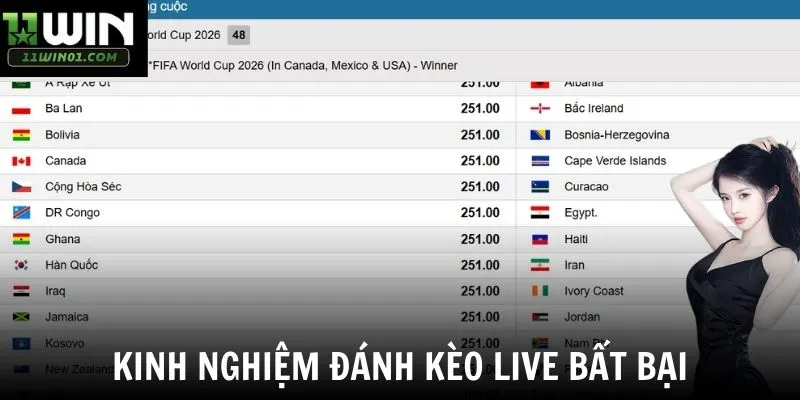 Kinh nghiệm đánh kèo live bất bại