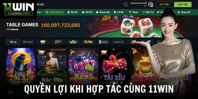 Quyền lợi khi hợp tác cùng 11win